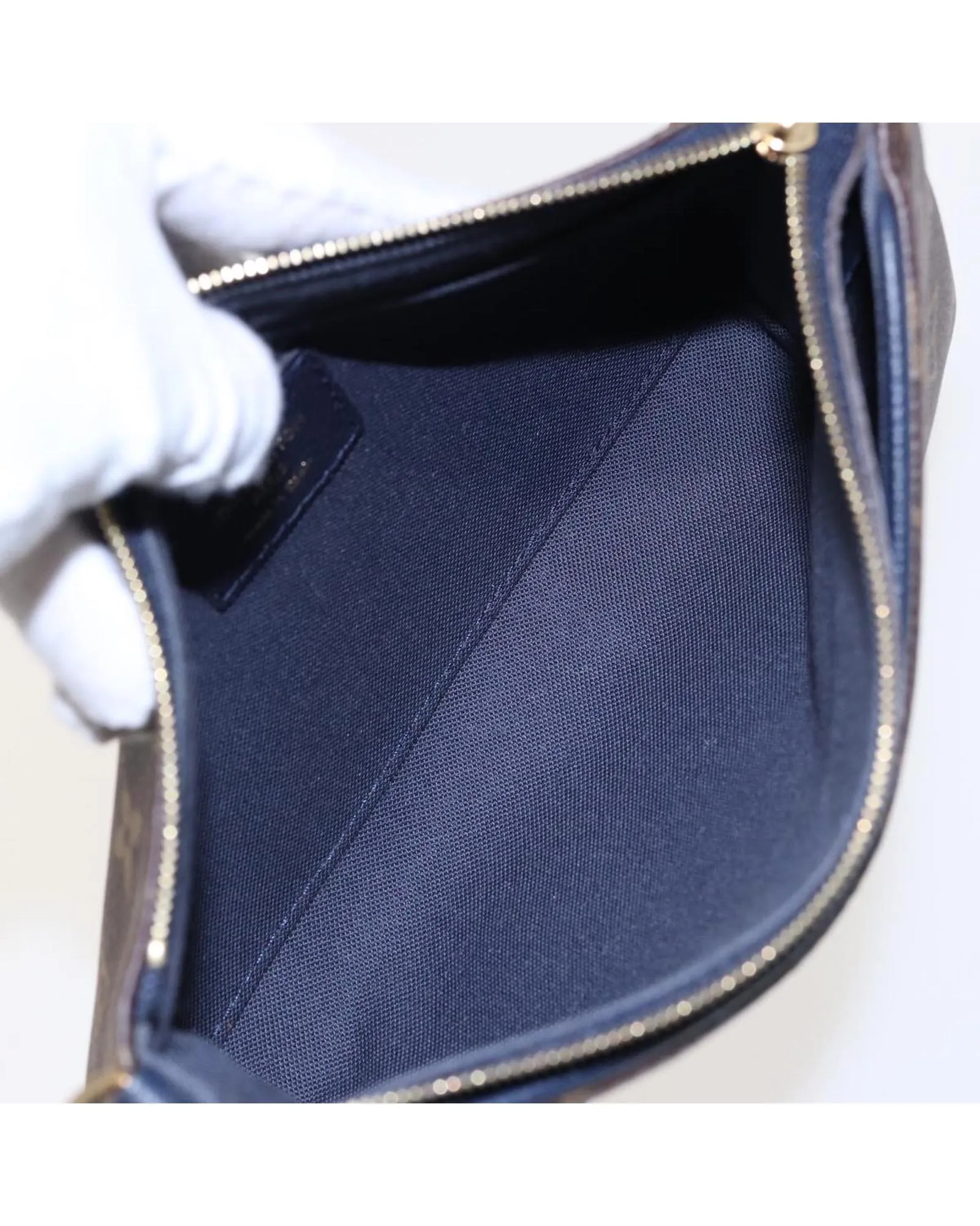 Monogram Canvas Pallas Clutch Bag with Shoulder Strap and Dust Bag