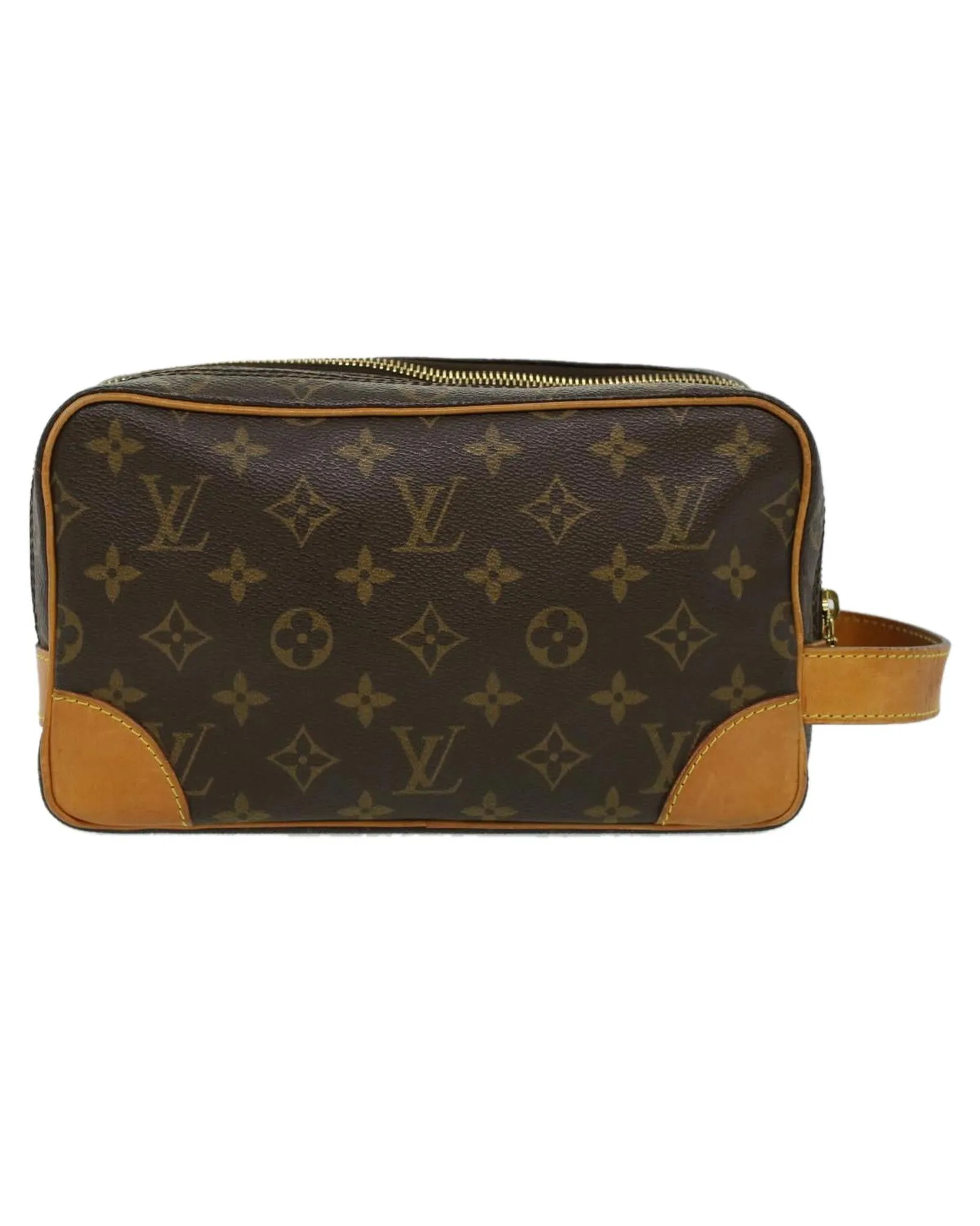 Monogram Double Fastener Clutch Bag
