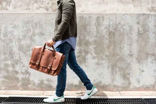 Montana Portfolio Briefcase in Rustic Brown Leather - FINAL SALE NO EXCHANGE