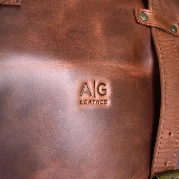 Montana Portfolio Briefcase in Rustic Brown Leather - FINAL SALE NO EXCHANGE