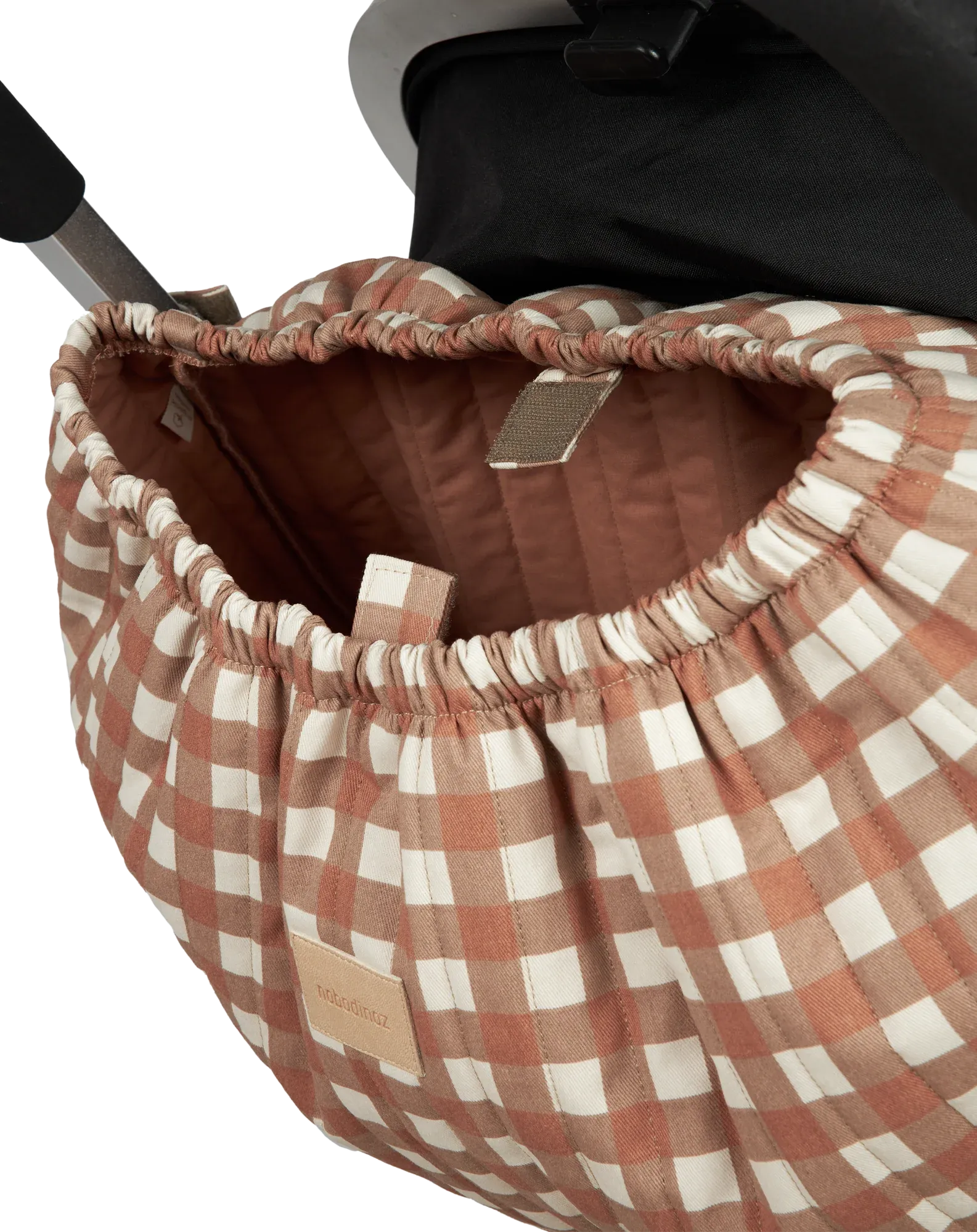 Nobodinoz Waterproof Buggy Organizer | Terracotta checks