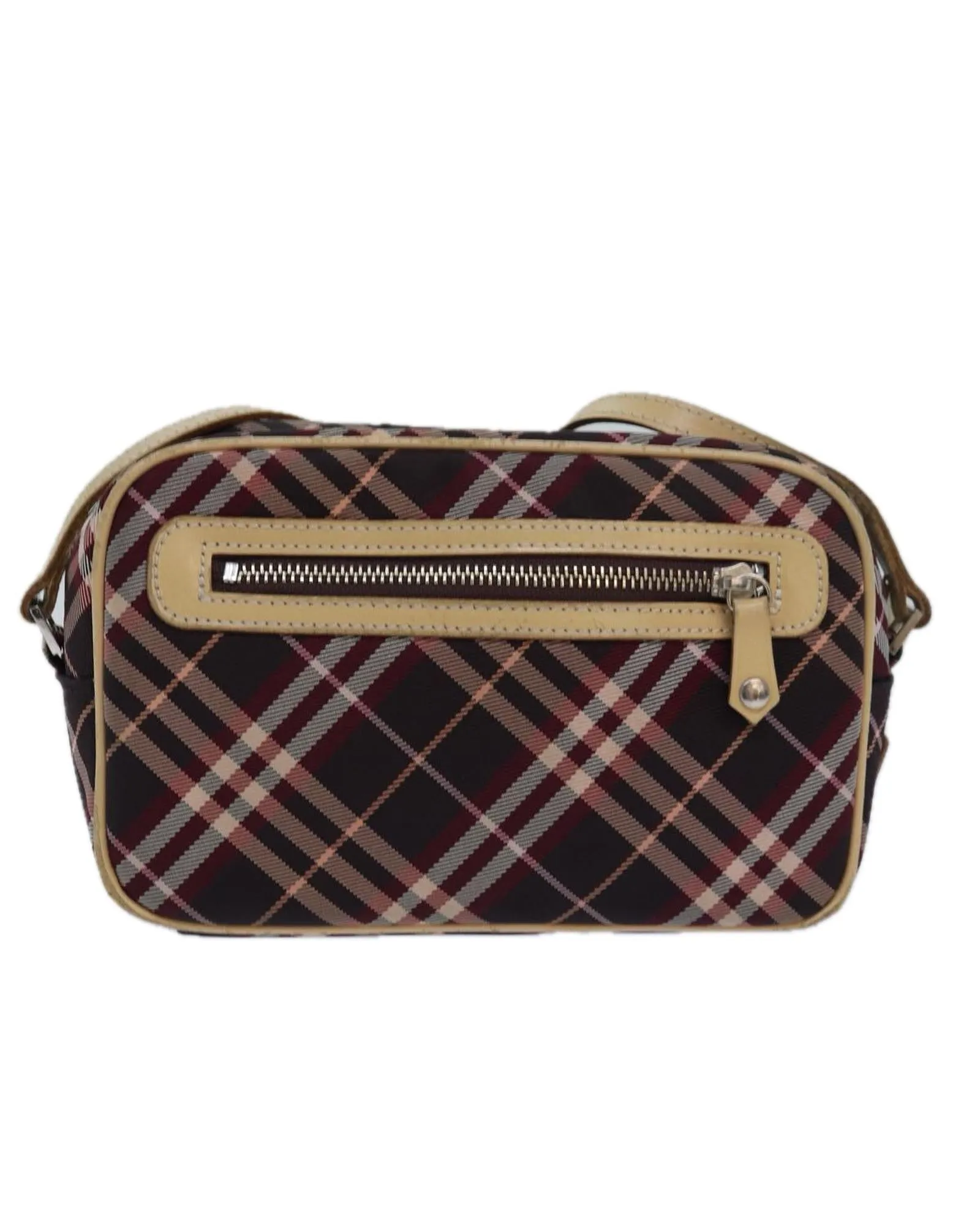 Nova Check Nylon Shoulder Bag with Adjustable Strap