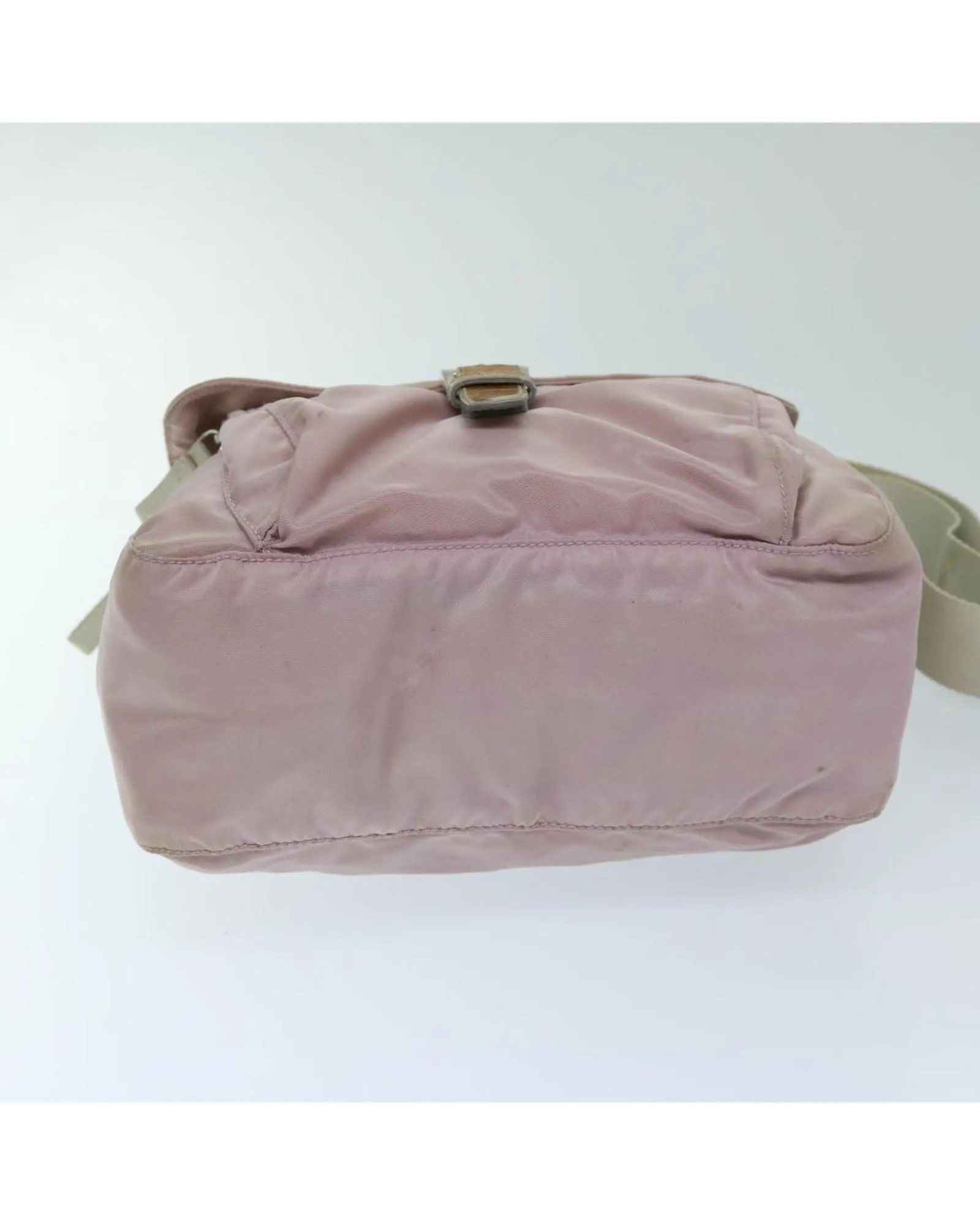 Nylon Pink Shoulder Bag with Accessory from Italy - Rank C