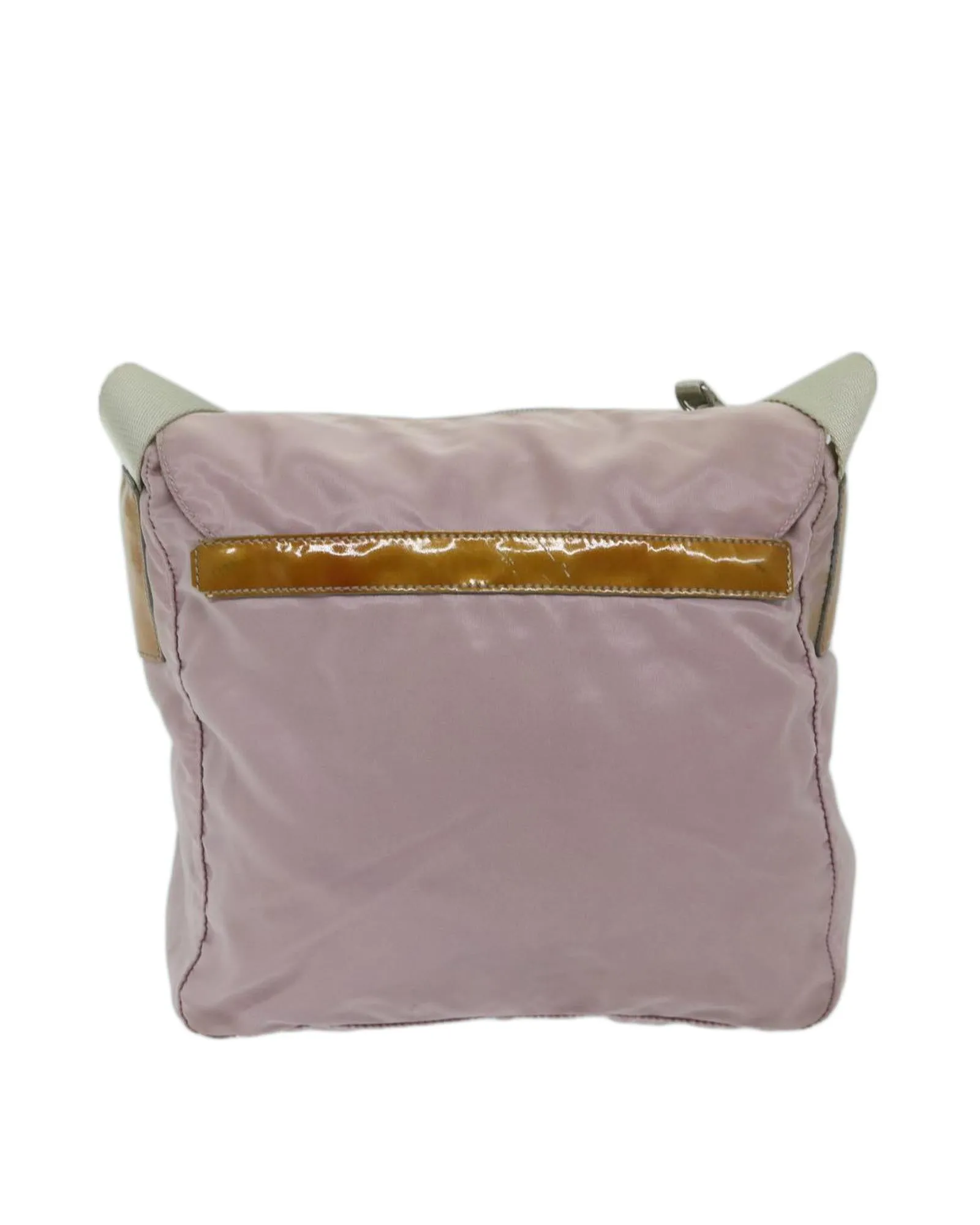 Nylon Pink Shoulder Bag with Accessory from Italy - Rank C