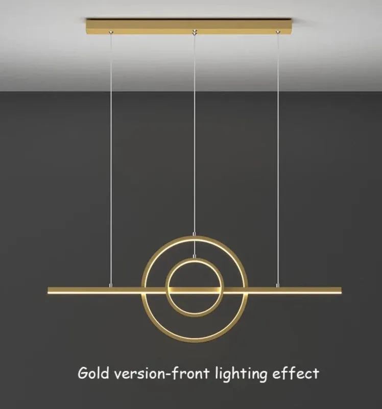 Oukon Pendant Chandelier Modern Minimalist Creative LED Line Art