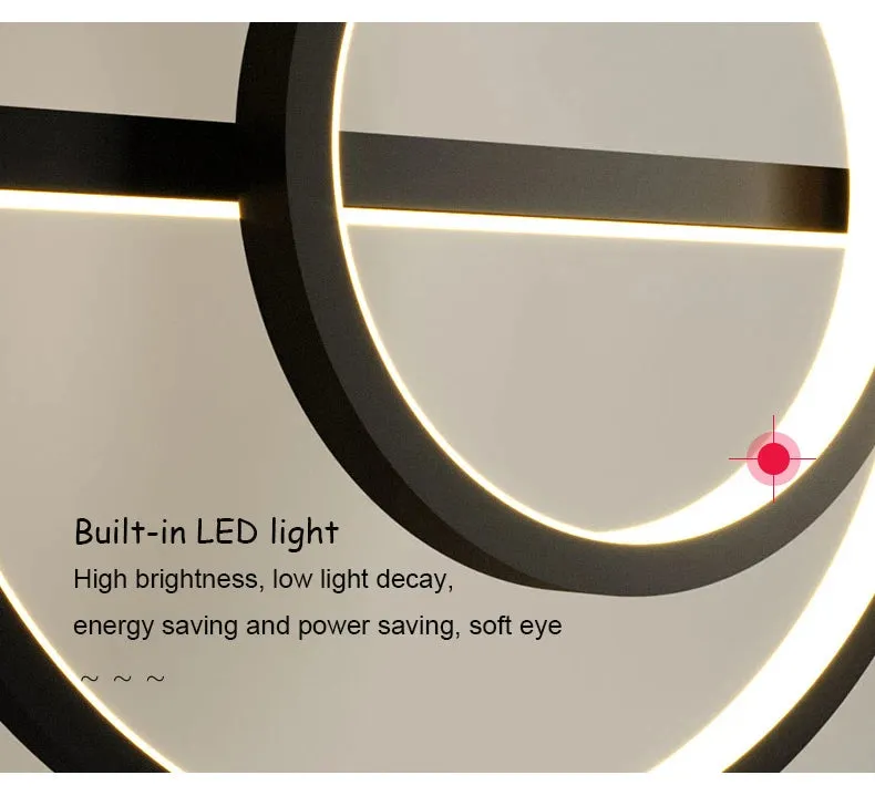 Oukon Pendant Chandelier Modern Minimalist Creative LED Line Art