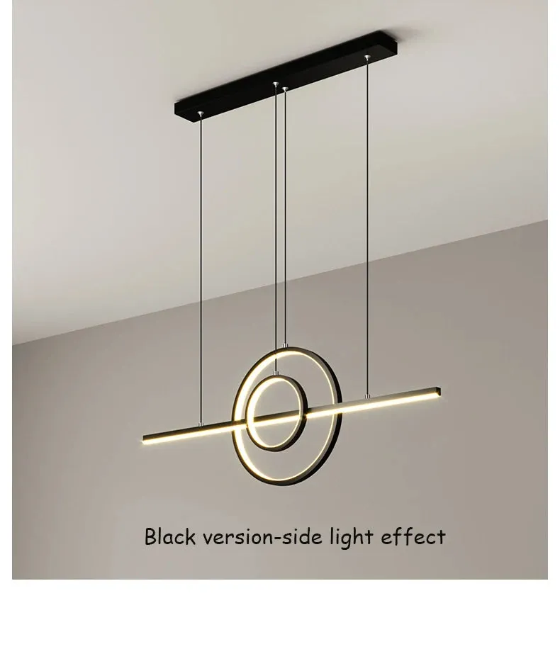 Oukon Pendant Chandelier Modern Minimalist Creative LED Line Art