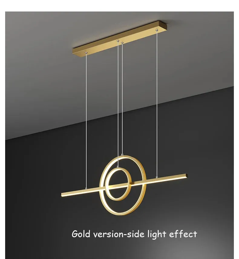 Oukon Pendant Chandelier Modern Minimalist Creative LED Line Art
