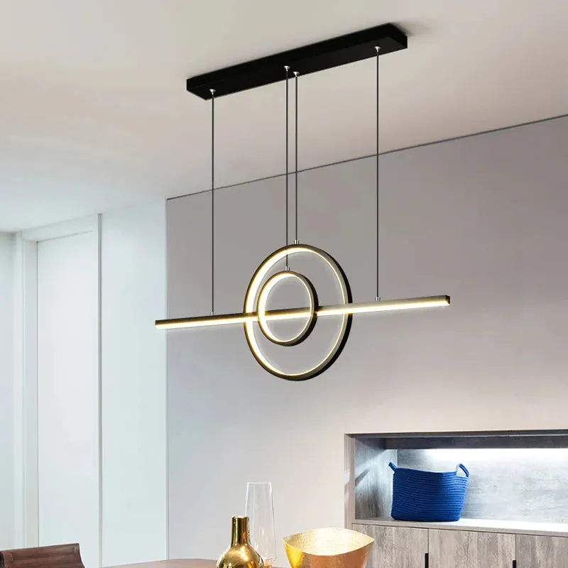 Oukon Pendant Chandelier Modern Minimalist Creative LED Line Art