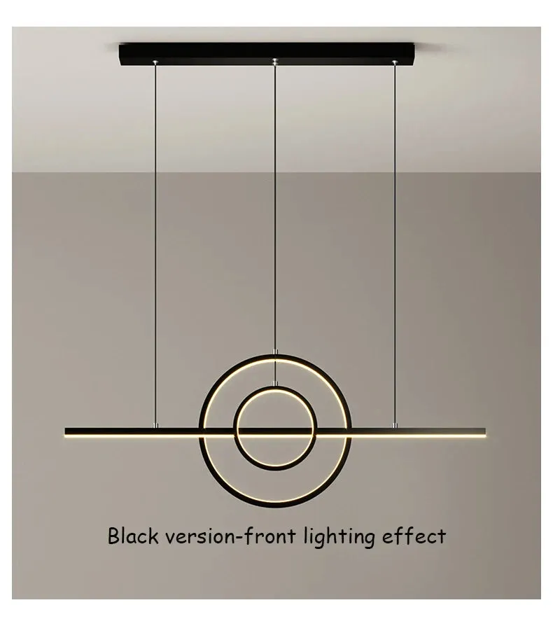 Oukon Pendant Chandelier Modern Minimalist Creative LED Line Art