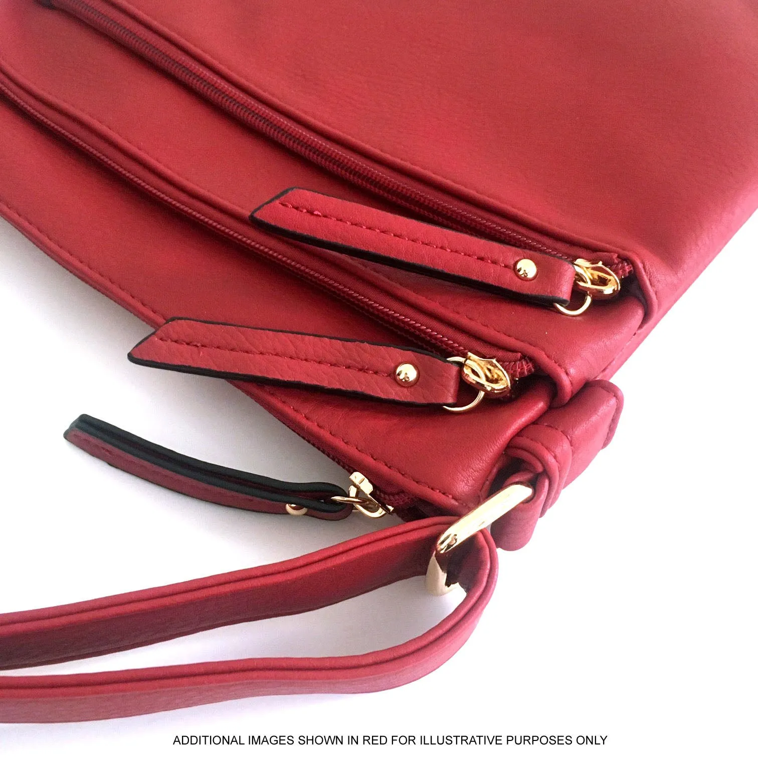 PLAIN BROWN MULTI COMPARTMENT CROSS BODY SHOULDER BAG