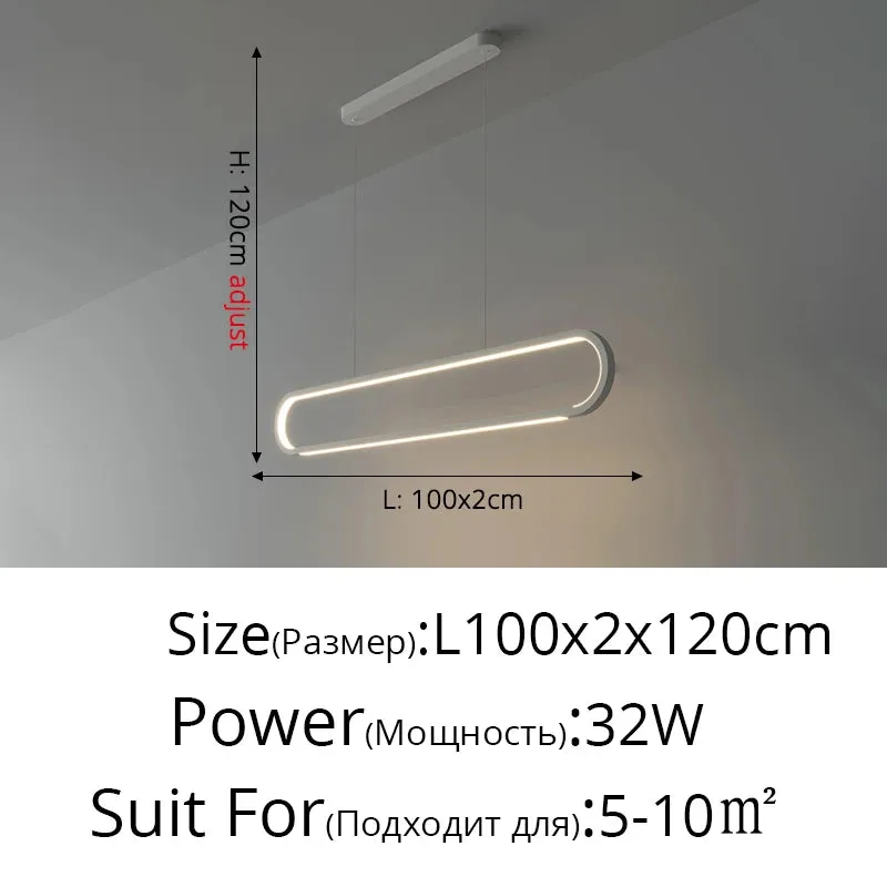 QIYI Seima Black White LED Pendant hanging lamp
