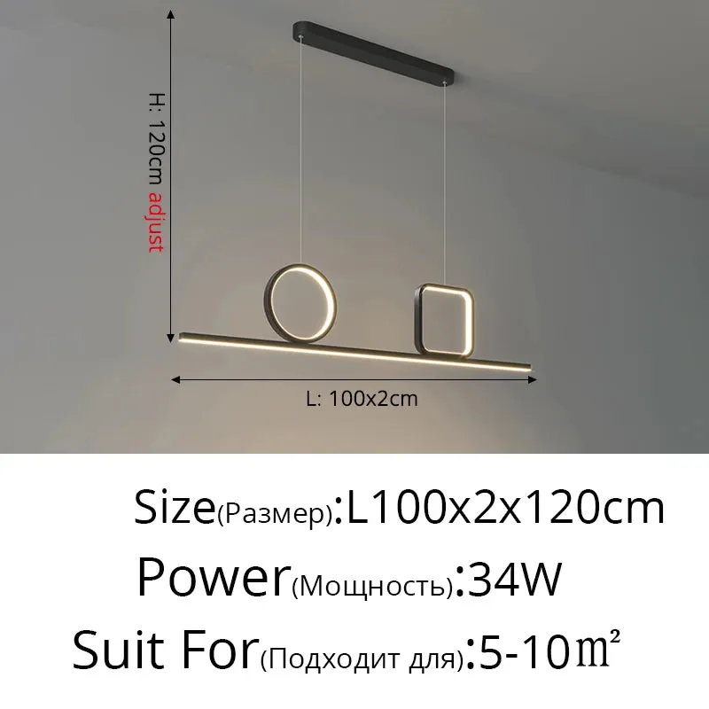 QIYI Seima Black White LED Pendant hanging lamp