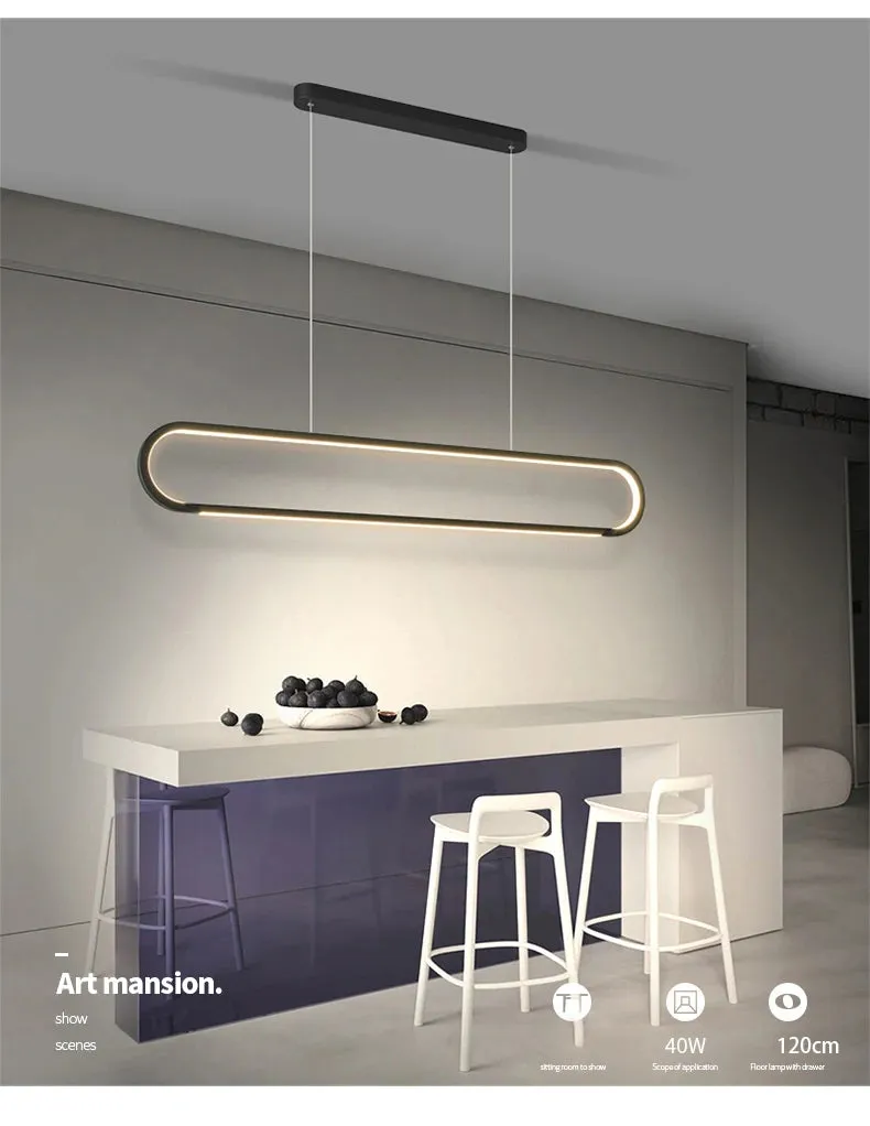 QIYI Seima Black White LED Pendant hanging lamp