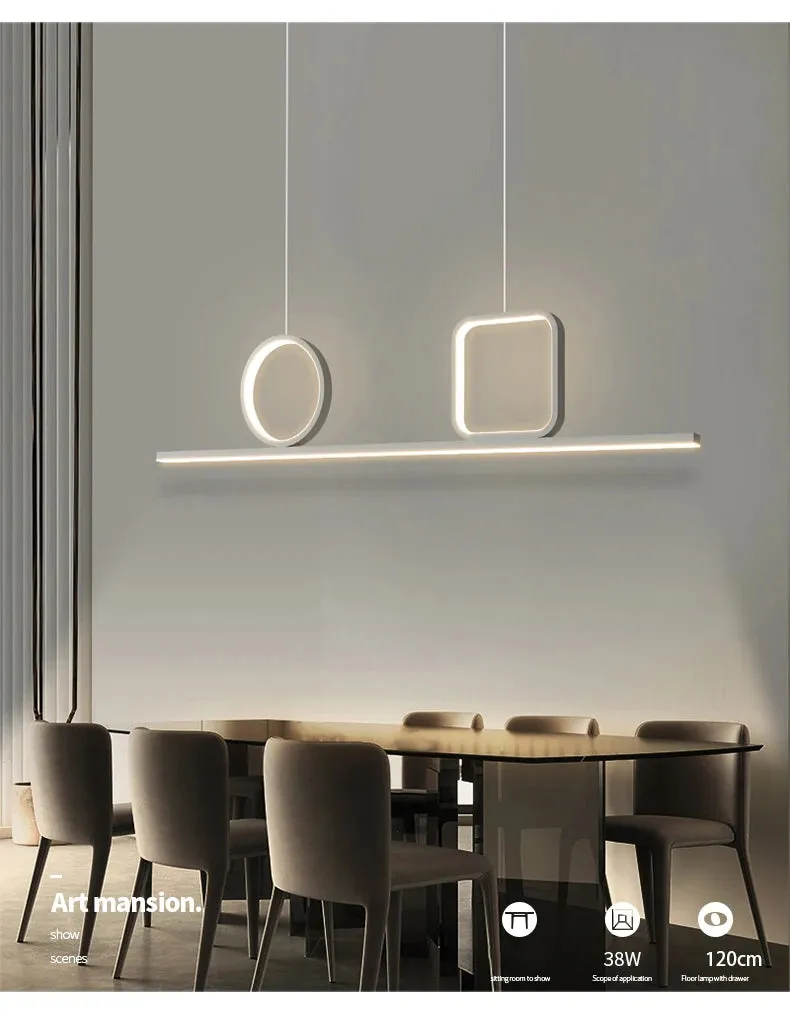 QIYI Seima Black White LED Pendant hanging lamp