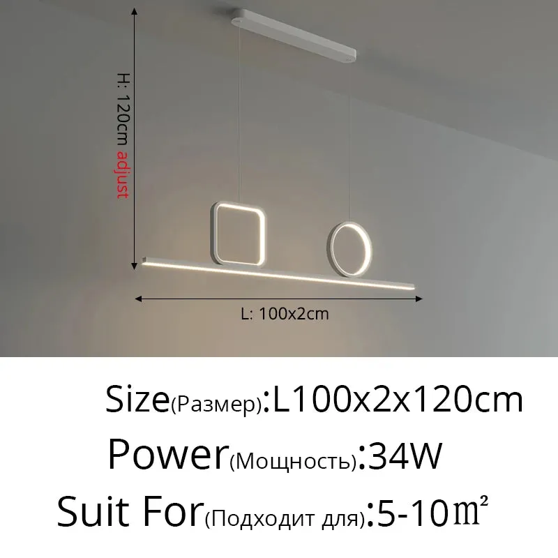 QIYI Seima Black White LED Pendant hanging lamp