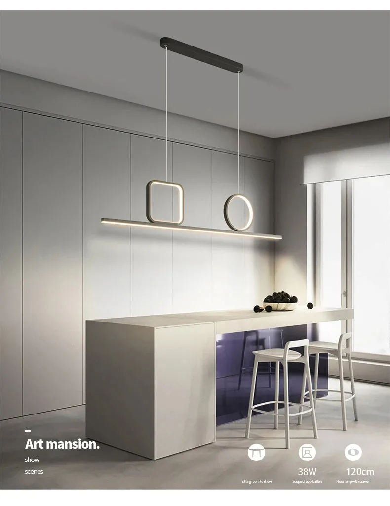 QIYI Seima Black White LED Pendant hanging lamp
