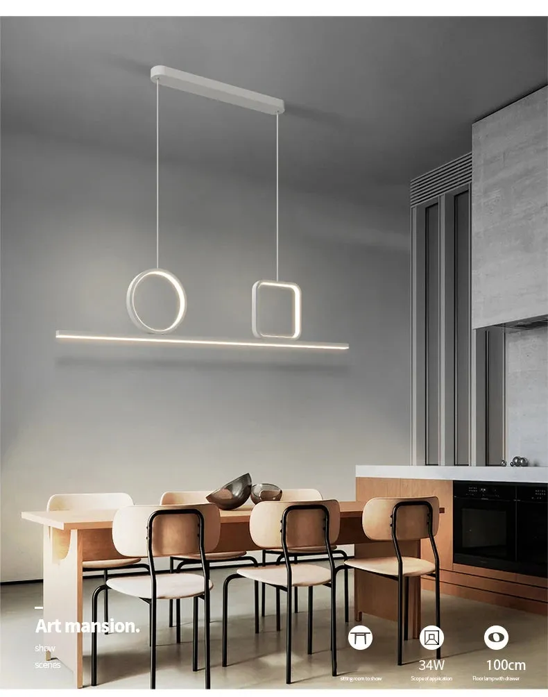 QIYI Seima Black White LED Pendant hanging lamp