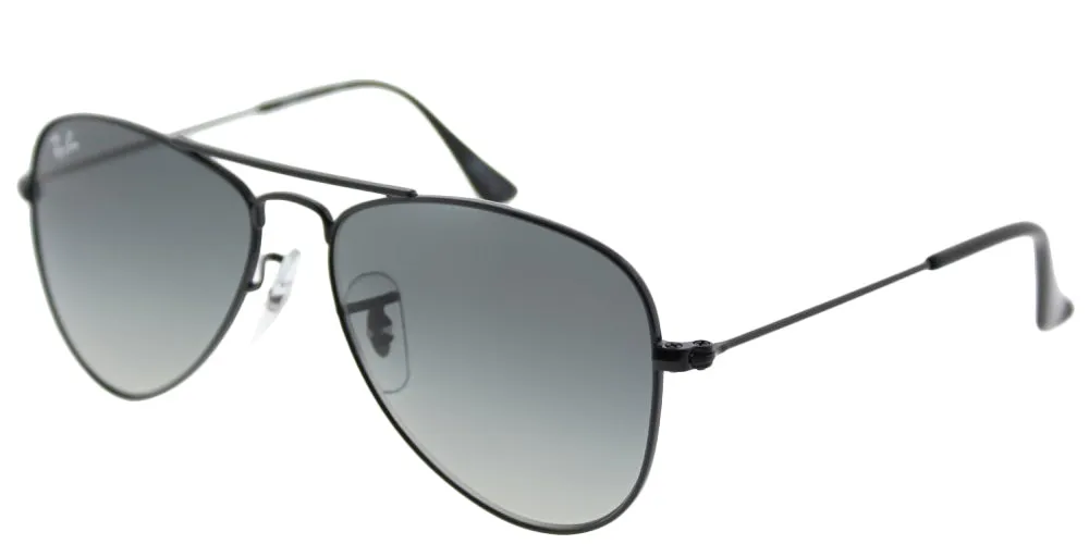 Ray-Ban Junior Childrens Aviator RJ 9506S 220/11 Aviator Metal Black Sunglasses with Grey Gradient Lens