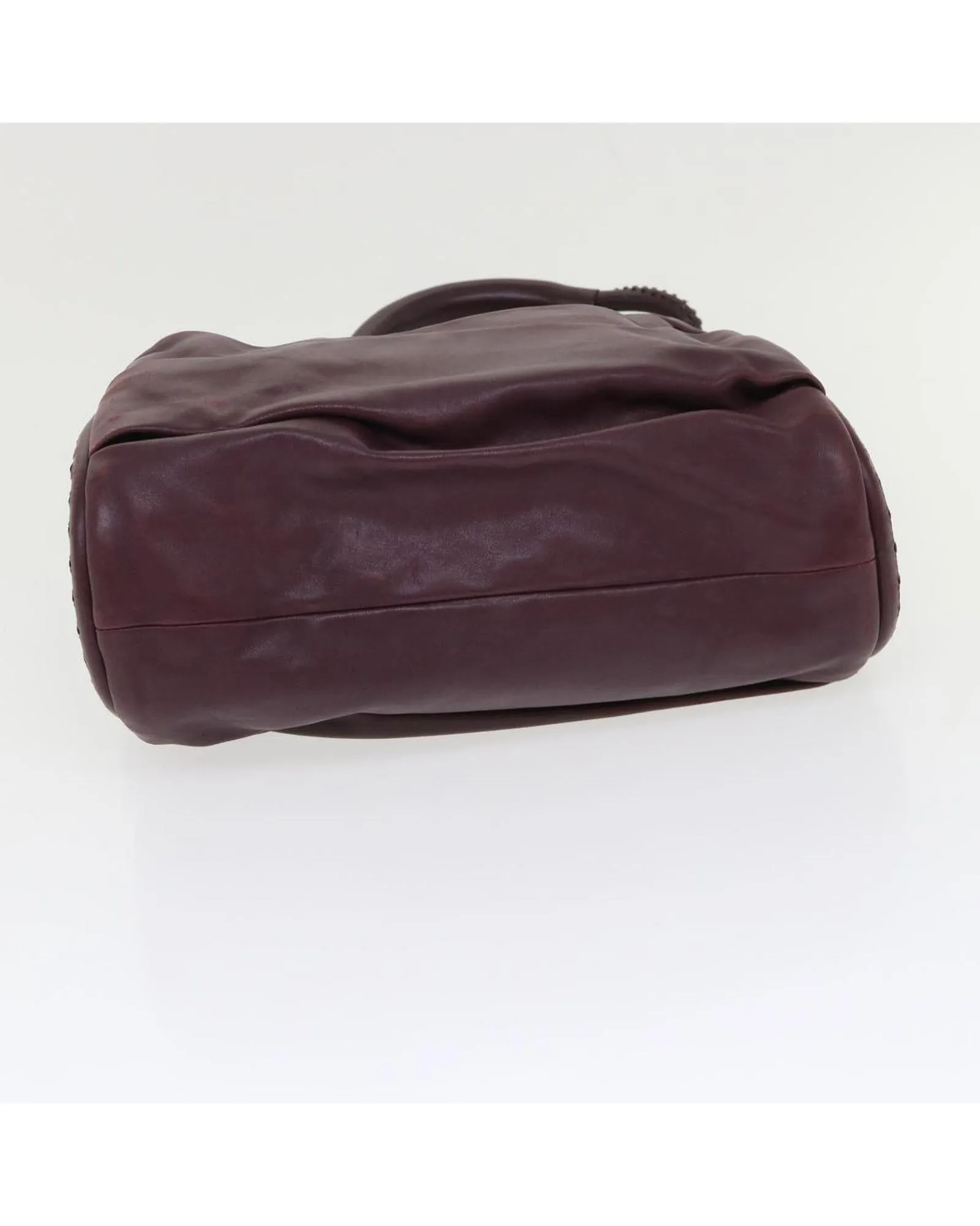 Red Leather Hobo Shoulder Bag