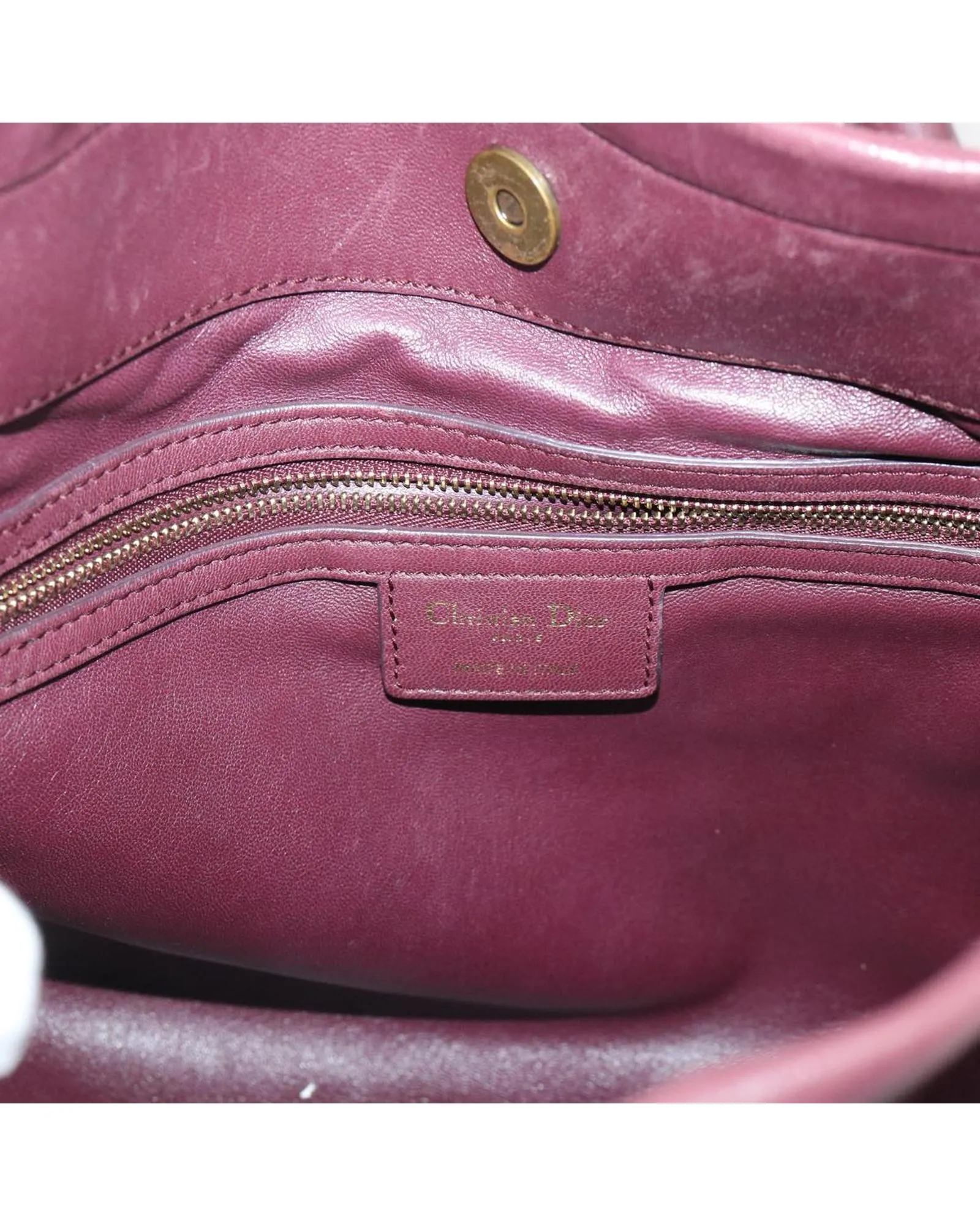 Red Leather Hobo Shoulder Bag