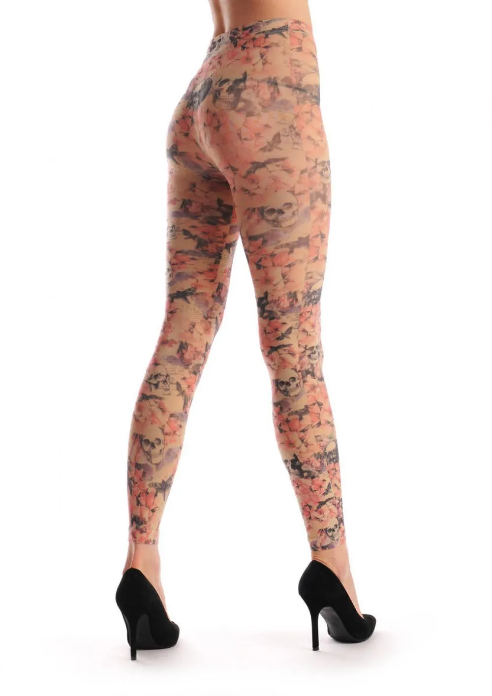 Skull Pink Flowers Lyrics Flies Vintage Footless