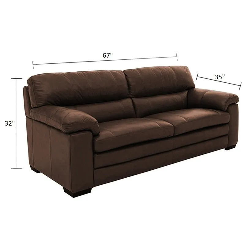 Slouch 2 Seater Leatherette Sofa For Living Room