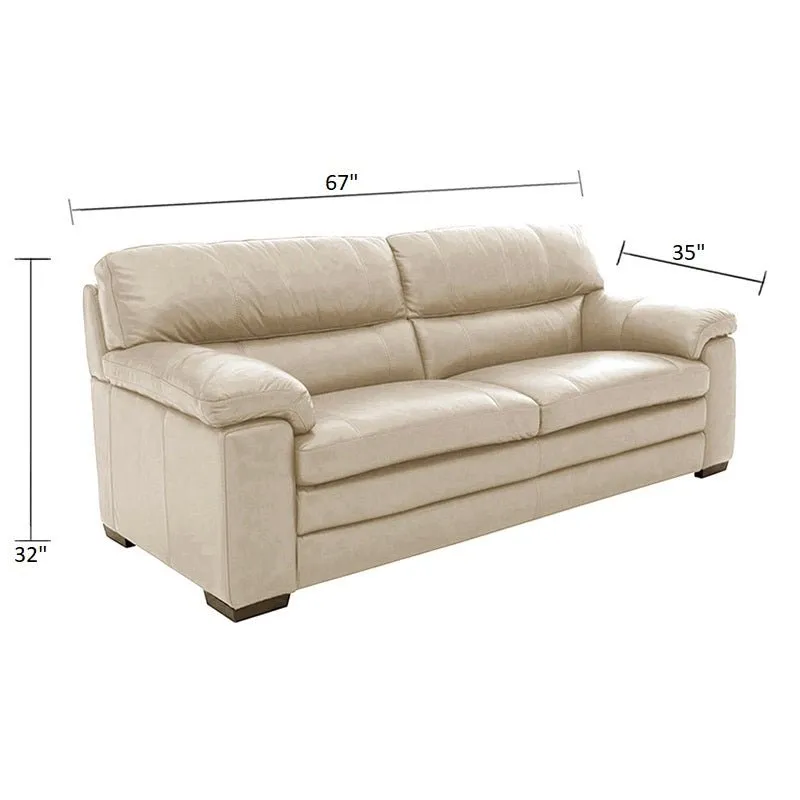 Slouch 2 Seater Leatherette Sofa For Living Room