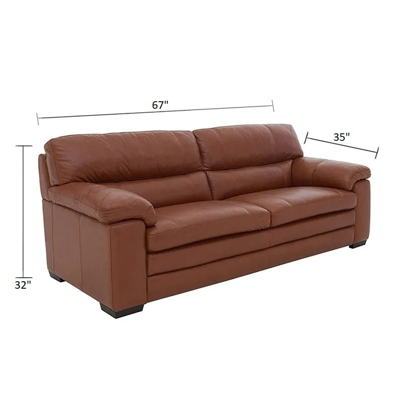 Slouch 2 Seater Leatherette Sofa For Living Room