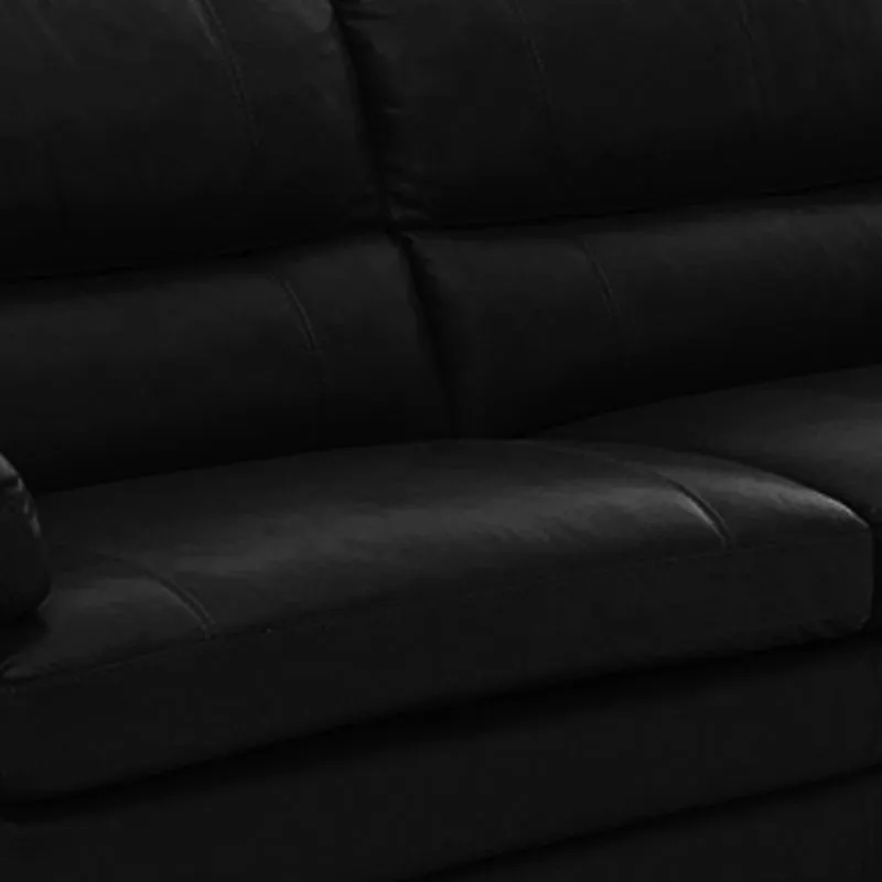 Slouch 2 Seater Leatherette Sofa For Living Room