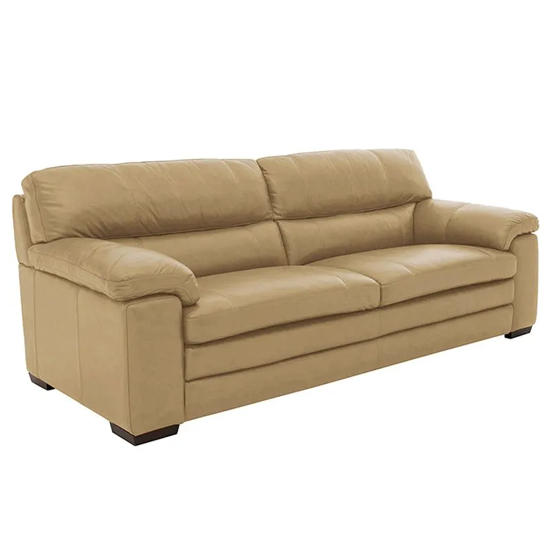 Slouch 2 Seater Leatherette Sofa For Living Room