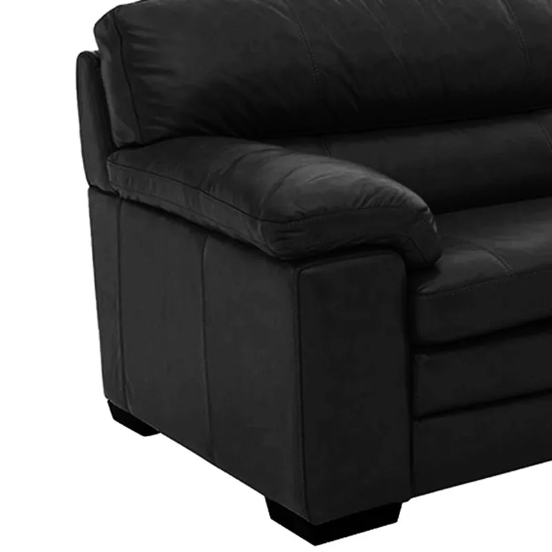 Slouch 2 Seater Leatherette Sofa For Living Room