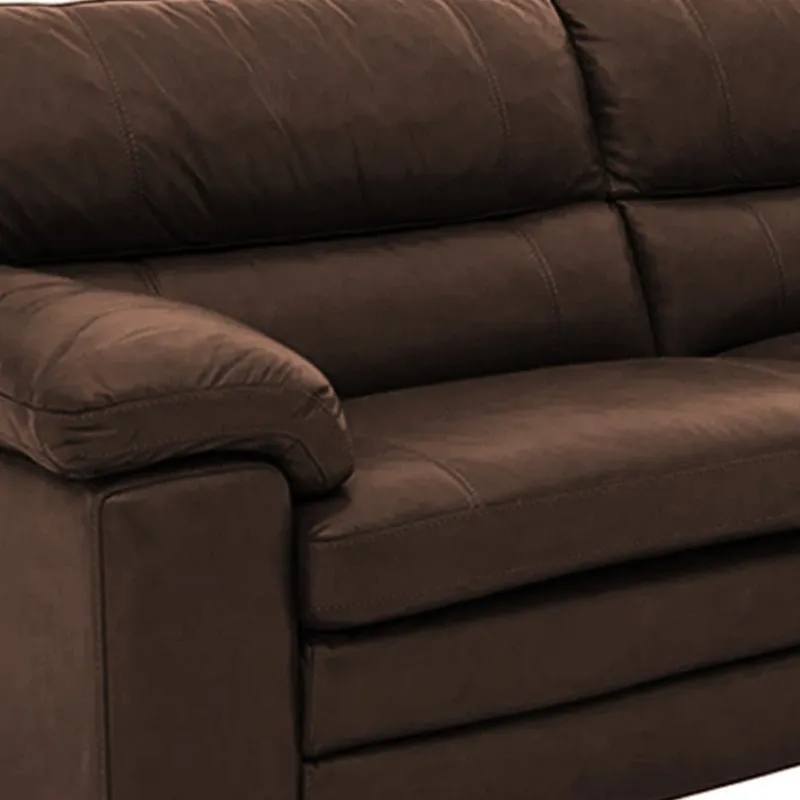 Slouch 2 Seater Leatherette Sofa For Living Room