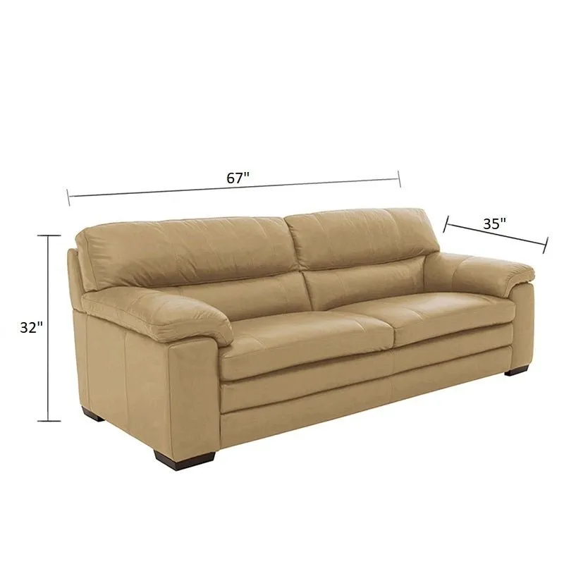 Slouch 2 Seater Leatherette Sofa For Living Room