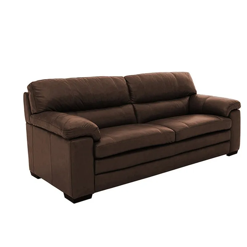 Slouch 2 Seater Leatherette Sofa For Living Room
