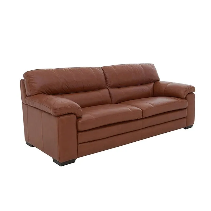 Slouch 2 Seater Leatherette Sofa For Living Room