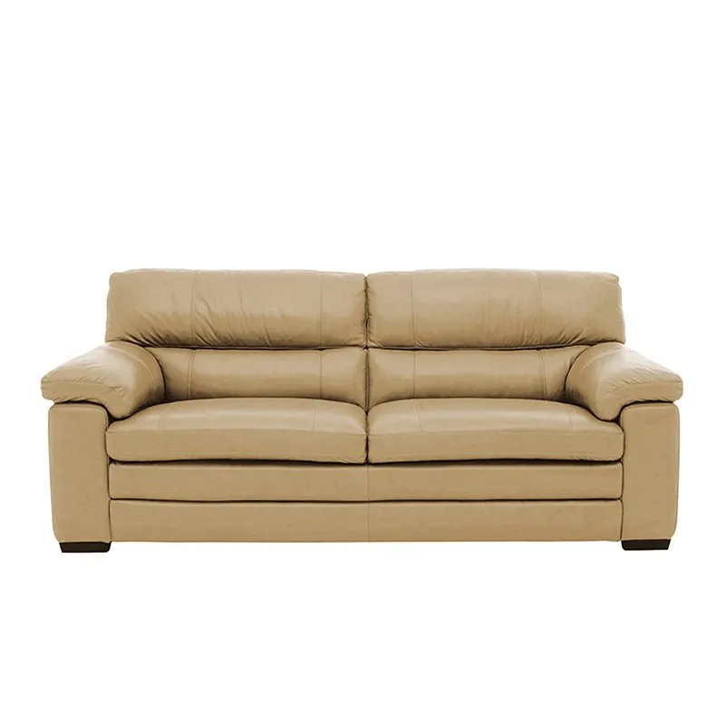 Slouch 2 Seater Leatherette Sofa For Living Room