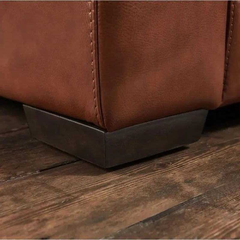 Slouch 2 Seater Leatherette Sofa For Living Room