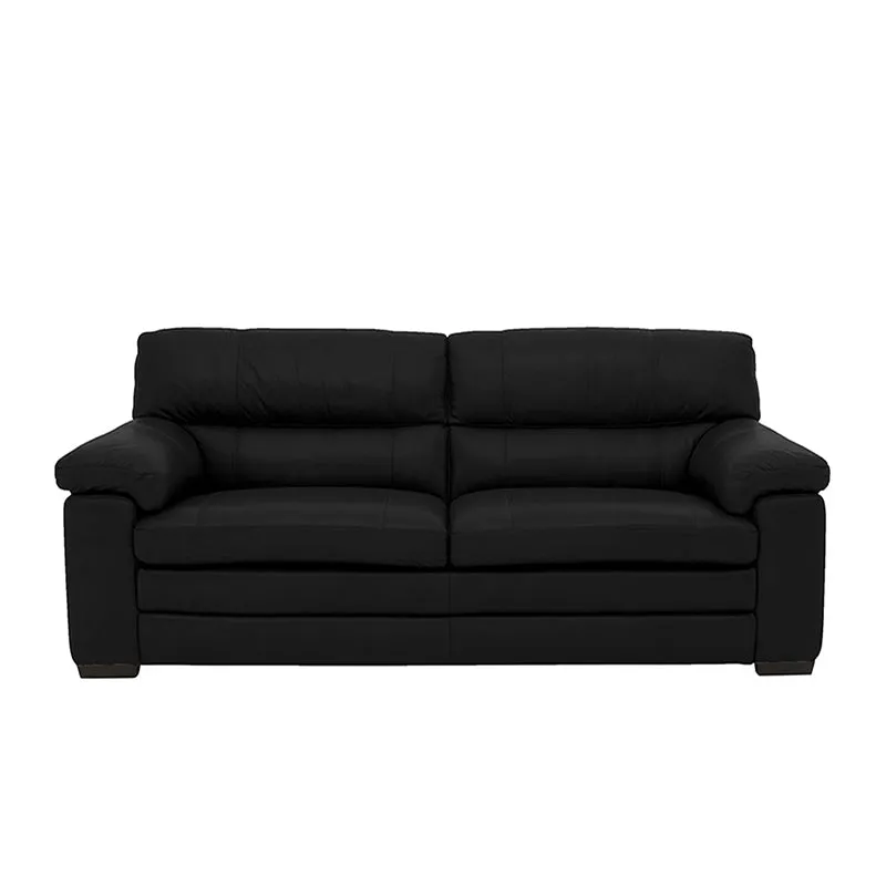 Slouch 2 Seater Leatherette Sofa For Living Room