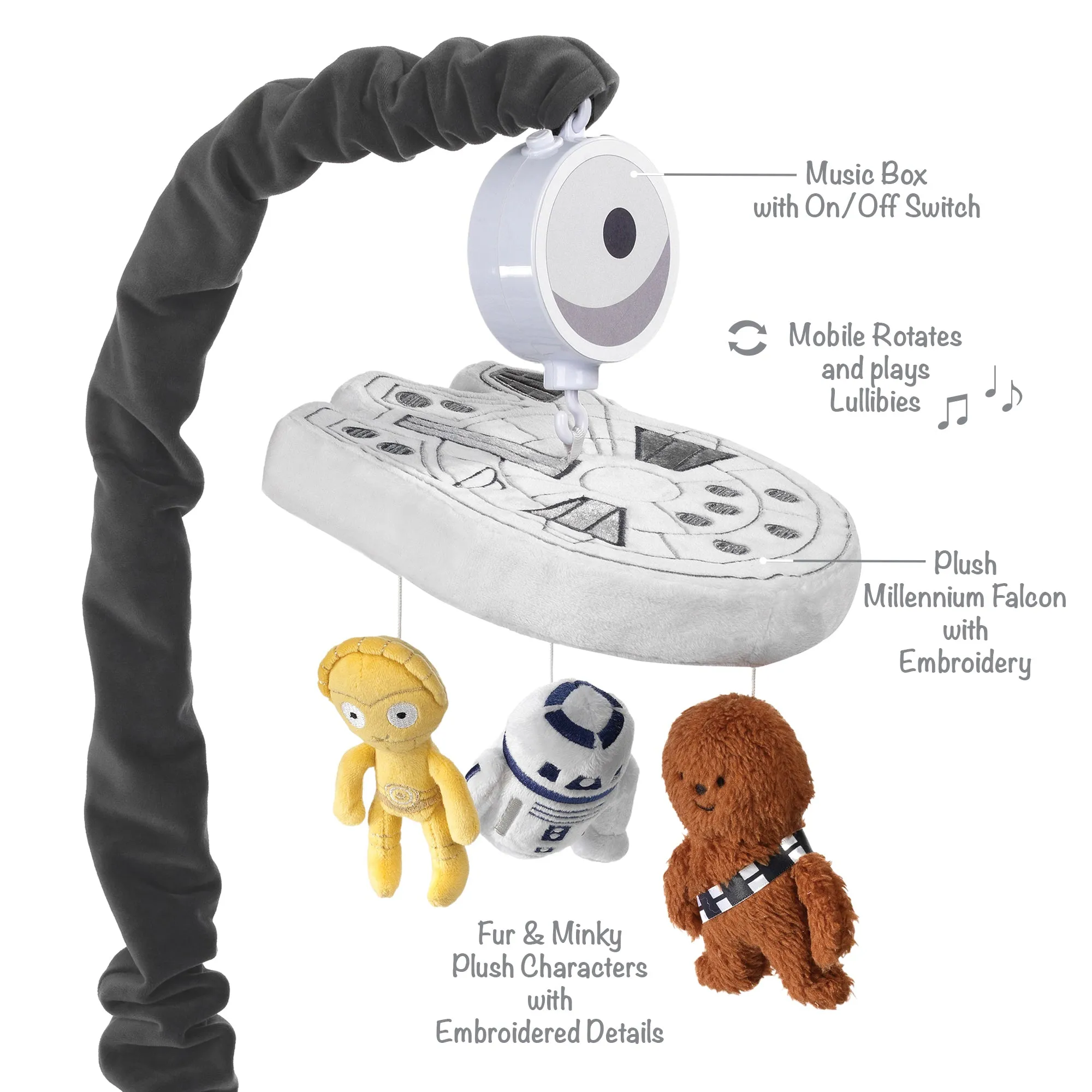 Star Wars Millennium Falcon Musical Baby Crib Mobile