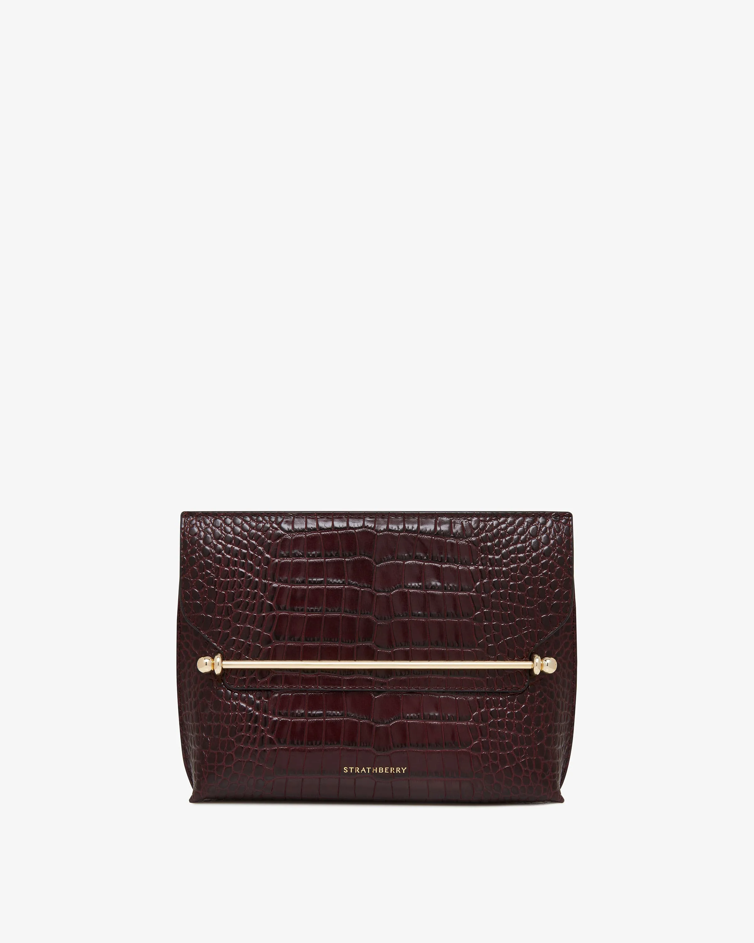 Stylist - Croc-Embossed Leather Burgundy