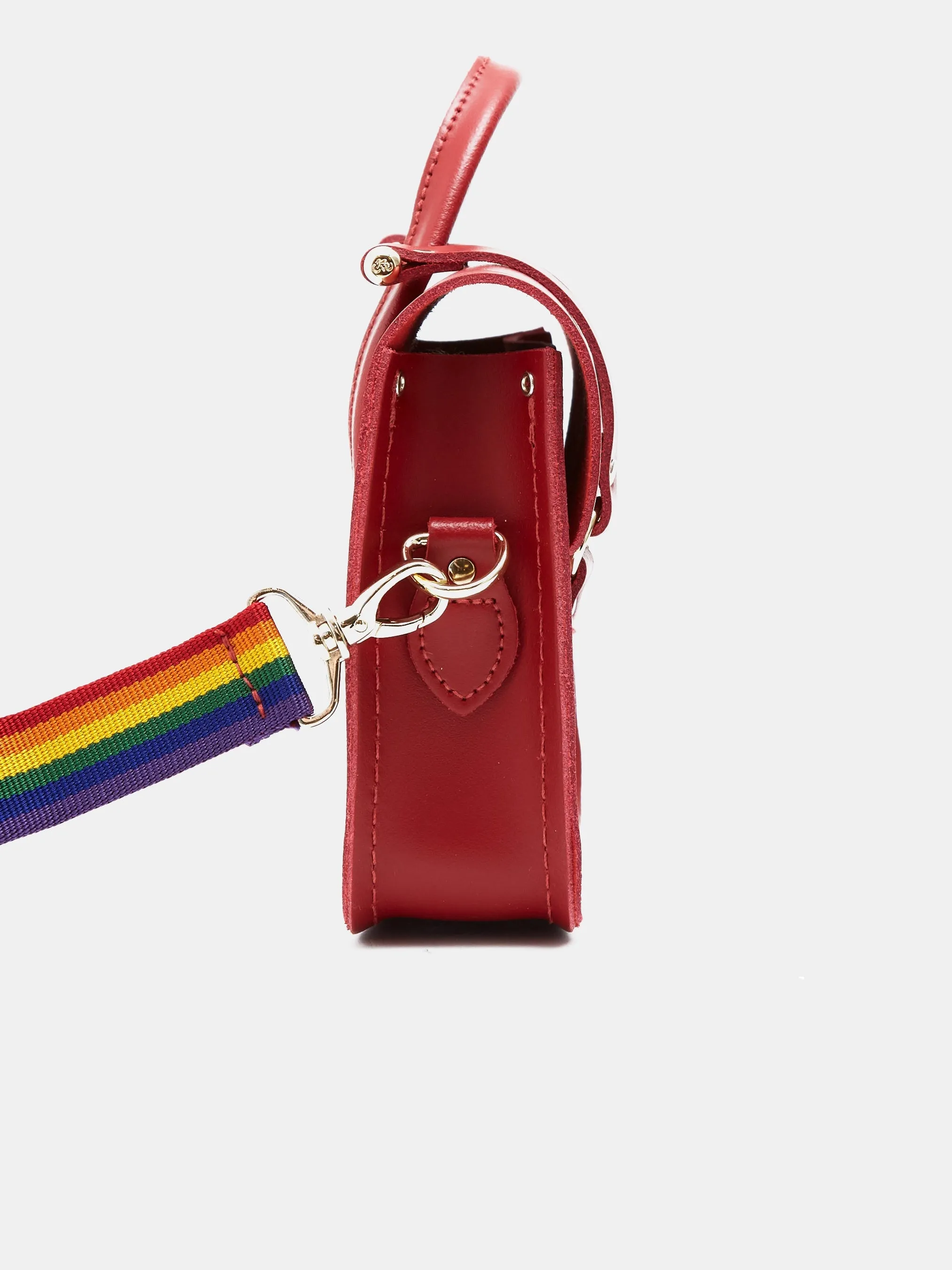 The Melody - Classic Red with Rainbow Webbing Strap