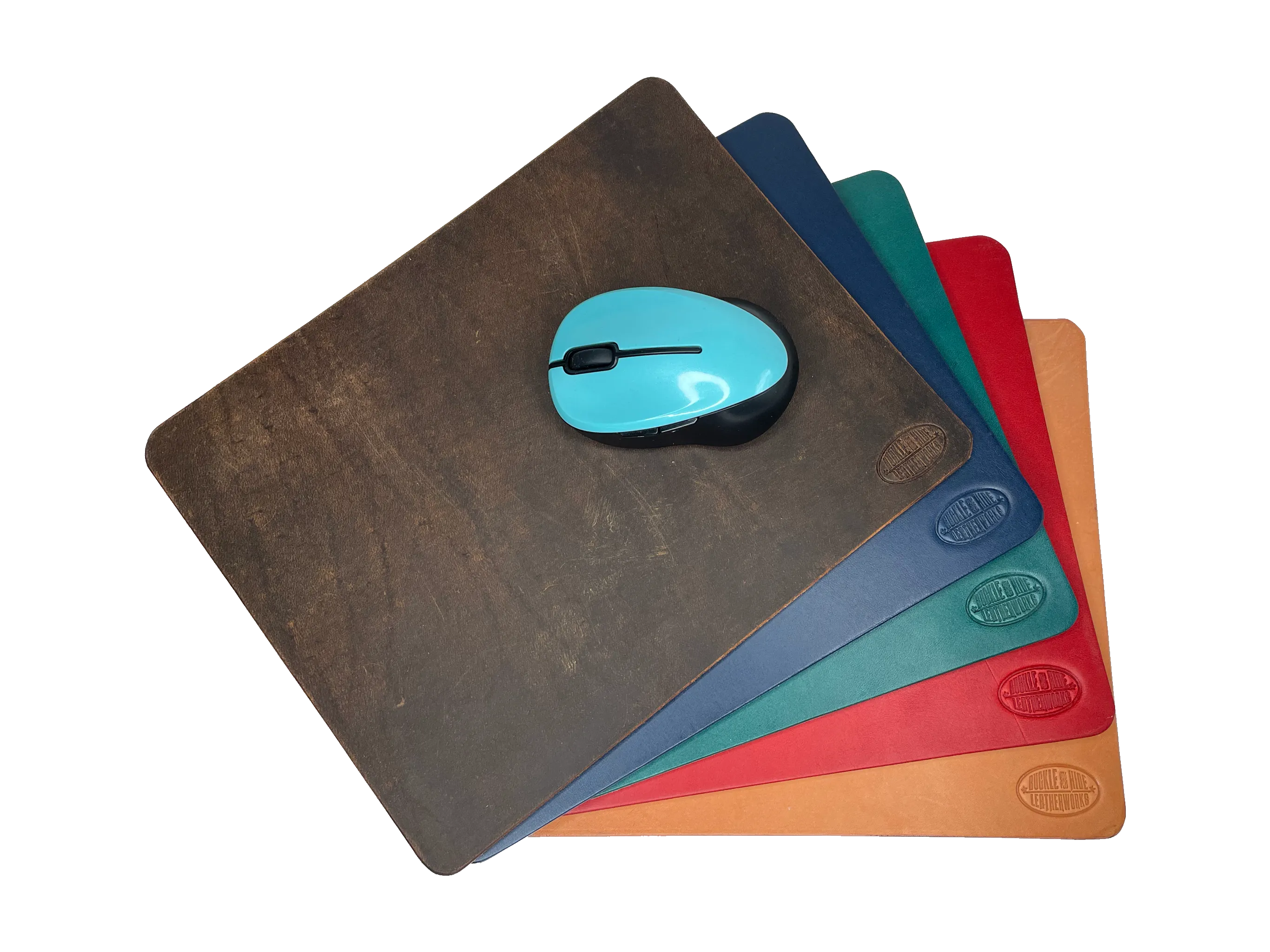 The Rutherford Bridle Leather Mouse Pad