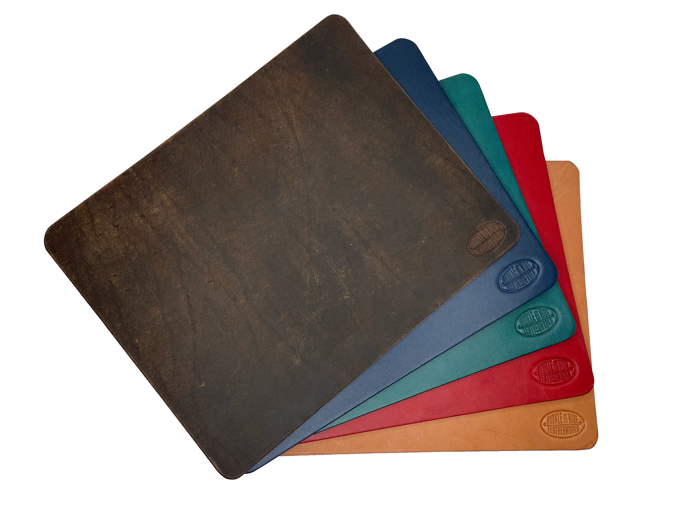 The Rutherford Bridle Leather Mouse Pad