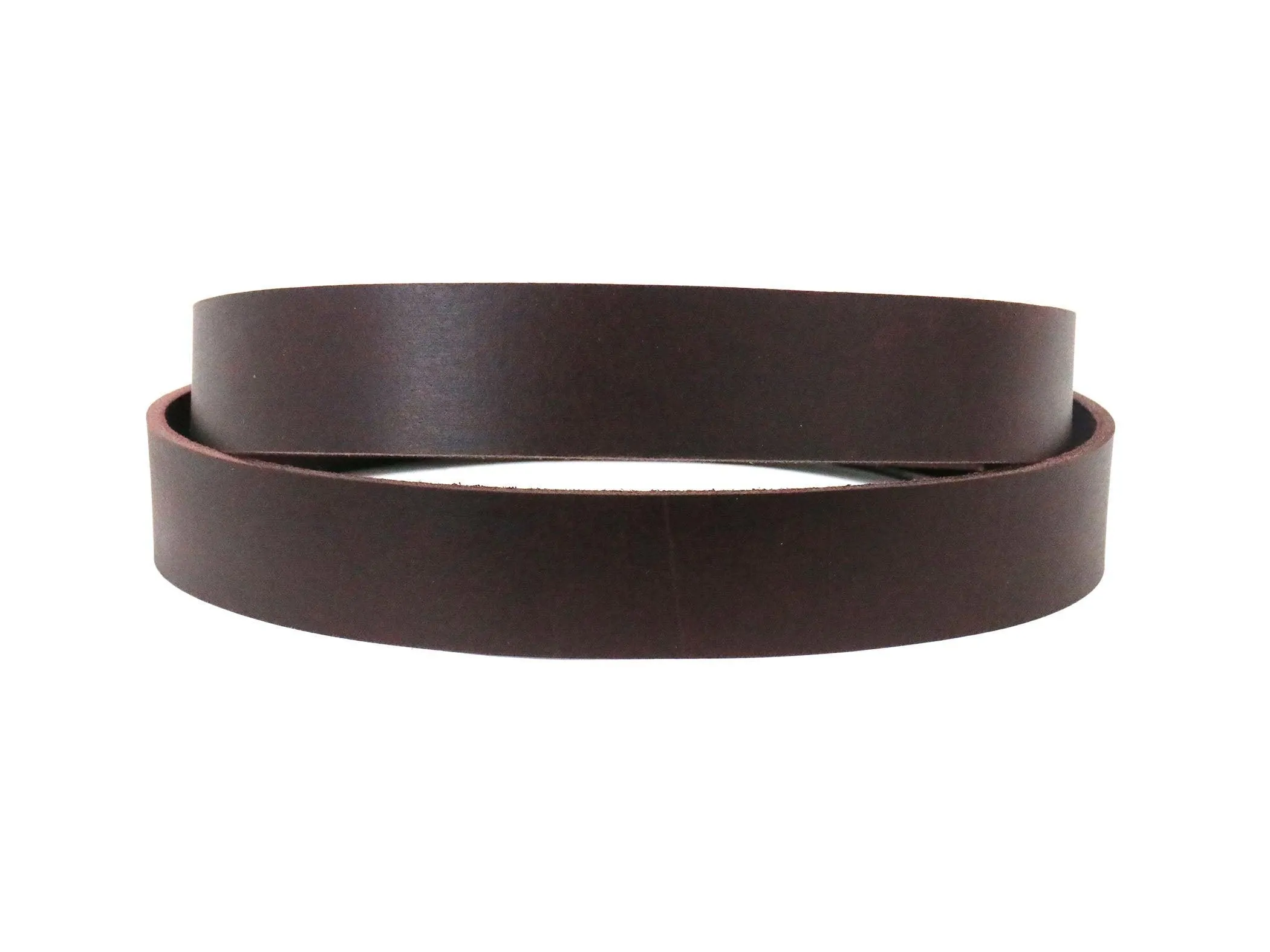 West Tan Matte Burgundy Buffalo Leather Strip, 48”-60” in Length