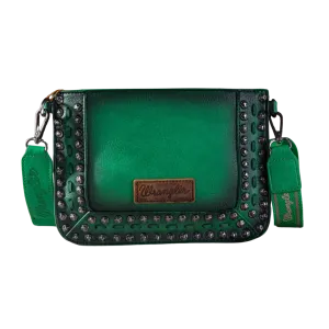 Wrangler Women's Rivets Wristlet Green Crossbody